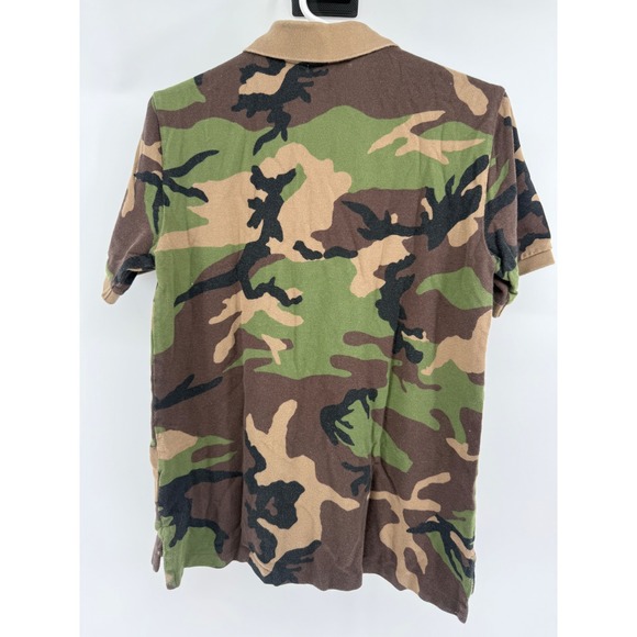 Polo Ralph Lauren Kids Camo Polo Shirt Size L G 14 16 Cotton Short Sleeve - Picture 3 of 5